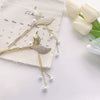 Retro Style Metal Handmade Fishtail Pearl Rhinestone Tassel Hairpin Hair Accessories