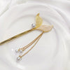 Retro Style Metal Handmade Fishtail Pearl Rhinestone Tassel Hairpin Hair Accessories