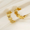Retro Style 316L Stainless Steel Geometric Smiley Face Open Ring With Electroplating