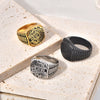 Retro Style Titanium Steel Sixpointed Star Ushaped Electroplated Ring And Bracelet Accessories
