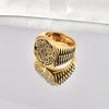 Retro Style Titanium Steel Sixpointed Star Ushaped Electroplated Ring And Bracelet Accessories