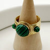 Retro Style Turquoise Opening Ring Stainless Steel Electroplated Jewelry