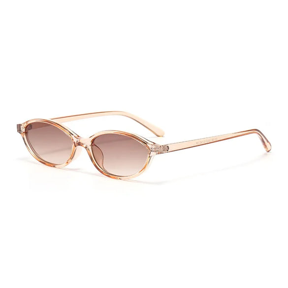 Retro Sweet Solid Color Ac Oval Frame Full Frame Women'S Sunglasses