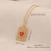 Retro Tarot Love Fish Heart Shape Stainless Steel Pendant Necklace