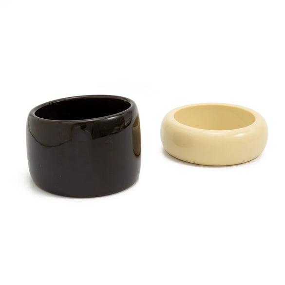 Retro Tie Dye Resin Wide Bracelet With Irregular Geometric Shape Polished Finish And Layered Stacked Style