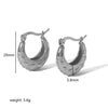 Retro Titanium Steel And Stainless Steel Cshaped And Small Heart Geometric Earrings With Electroplating