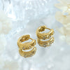 Retro 316L Stainless Steel Gold Plated Geometric Earrings For Women
