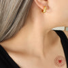 Retro 316L Stainless Steel Gold Plated Geometric Earrings For Women