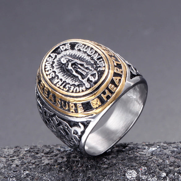 Retro Titanium Steel Men's Ring Handmade Punk Style Fashion Jewelry For Men And Unisex Wear