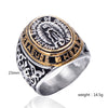 Retro Titanium Steel Men's Ring Handmade Punk Style Fashion Jewelry For Men And Unisex Wear