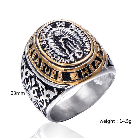 Retro Titanium Steel Men's Ring Handmade Punk Style Fashion Jewelry For Men And Unisex Wear