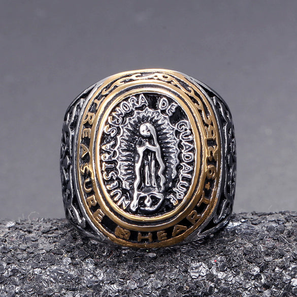 Retro Titanium Steel Men's Ring Handmade Punk Style Fashion Jewelry For Men And Unisex Wear
