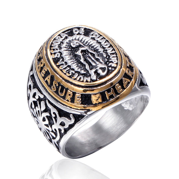 Retro Titanium Steel Men's Ring Handmade Punk Style Fashion Jewelry For Men And Unisex Wear