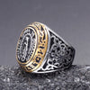 Retro Titanium Steel Men's Ring Handmade Punk Style Fashion Jewelry For Men And Unisex Wear
