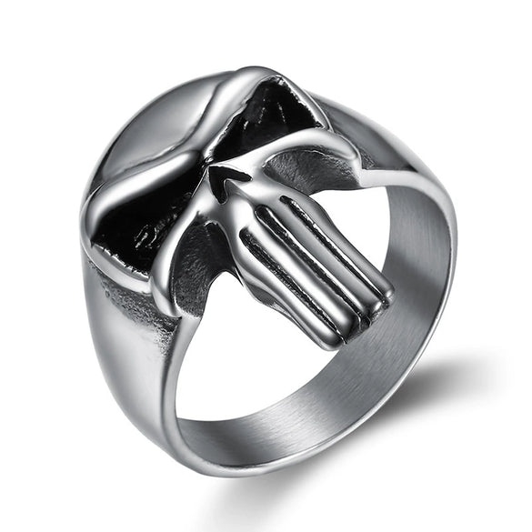 Retro Titanium Steel Ring With Applied Oil Processing