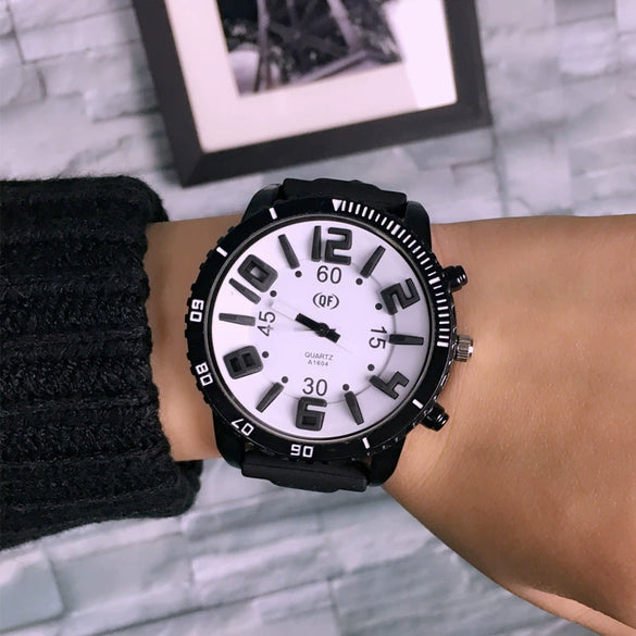Retro Trendy Watch Metal Silicone Round Dial For Men And Female Students