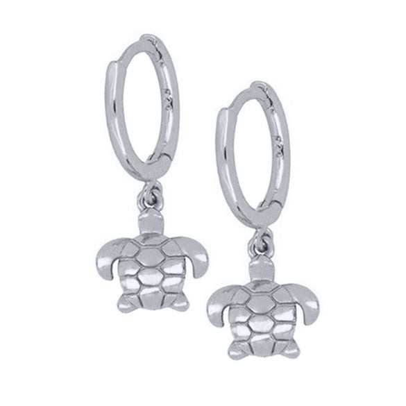 Retro Turtle Animal Ear Buckle Earrings For Women With Silver Needle And Copper Electroplated Fashion Jewelry