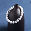 Retro Unisex White Turquoise Crystal Bead Bracelet Simple Geometric Round Bead Bracelet Wholesale Gift