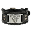 Retro Viking Pattern Cowhide Bracelet Personalized Woven Men'S Leather Bracelet
