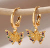 Retro Vintage Geometric Imitation Pearl Electroplated Earrings For Women