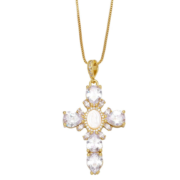 Retro Virgin Mary Cross Pendant Necklace With Copper Box Chain And Dripping Oil Finish Minimalist Unisex Fashion Jewelry Accessory