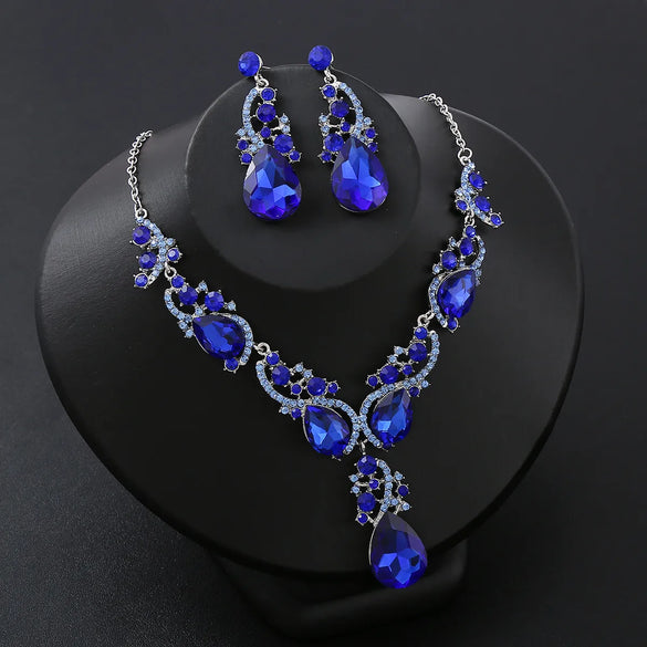 Retro Water Droplets Zinc Alloy Inlay Crystal Women'S