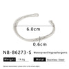 Retro Wide Edge Irregular Titanium Steel Bracelet Inlaid With Zircon Furnace Vacuum Plated 18K Real Gold For Women Ins Style