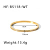 Retro Wide Edge Irregular Titanium Steel Bracelet Inlaid With Zircon Furnace Vacuum Plated 18K Real Gold For Women Ins Style