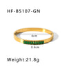 Retro Wide Edge Irregular Titanium Steel Bracelet Inlaid With Zircon Furnace Vacuum Plated 18K Real Gold For Women Ins Style