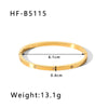 Retro Wide Edge Irregular Titanium Steel Bracelet Inlaid With Zircon Furnace Vacuum Plated 18K Real Gold For Women Ins Style