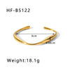 Retro Wide Edge Irregular Titanium Steel Bracelet Inlaid With Zircon Furnace Vacuum Plated 18K Real Gold For Women Ins Style