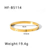 Retro Wide Edge Irregular Titanium Steel Bracelet Inlaid With Zircon Furnace Vacuum Plated 18K Real Gold For Women Ins Style