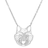 Retro Wolf Cat Bird 201 Stainless Steel Plating Hollow Out 18K Gold Plated Women'S Pendant Necklace