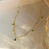 Retro Women's Copper Necklace With Zircon Geometric Style Drop Shape Crystal Treatment