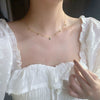 Retro Women's Copper Necklace With Zircon Geometric Style Drop Shape Crystal Treatment