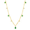 Retro Women's Copper Necklace With Zircon Geometric Style Drop Shape Crystal Treatment