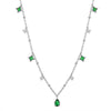 Retro Women's Copper Necklace With Zircon Geometric Style Drop Shape Crystal Treatment