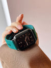 Retro Women's Watch Silicone Strap Alloy Case Square Dial Stainless Steel Buckle