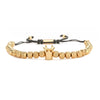 Retro Zircon Crown Beaded Handmade Woven Adjustable Bracelet For Men And Women