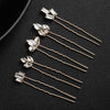 Rhinestone Chain Hair Pins Set Fashion Inlay Hair Accessories For Women Daily Wear