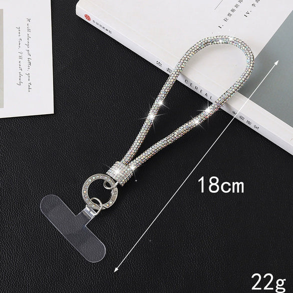 Rhinestone Crossbody Bag Keychain Mobile Phone Pendant Mobile Phone Lanyard Light Luxury Semimanual