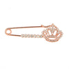 Rhinestone Electroplated Crown Brooch Accessories For Women And Unisex