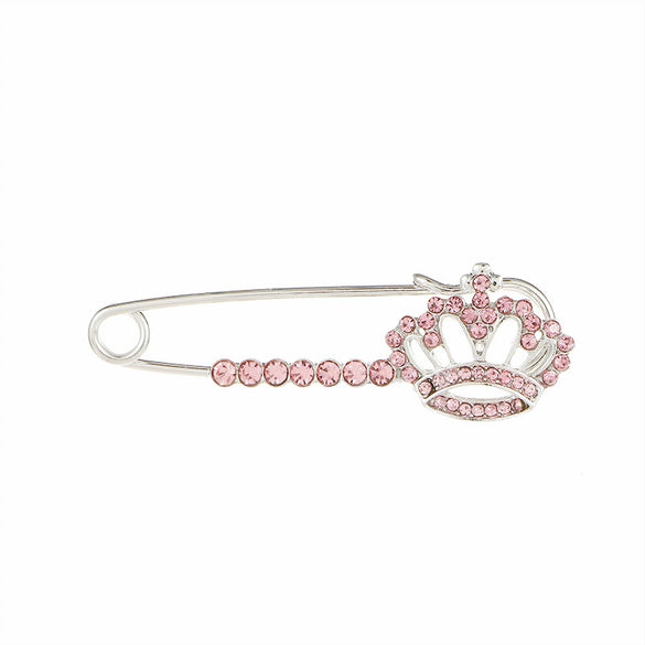 Rhinestone Electroplated Crown Brooch Accessories For Women And Unisex