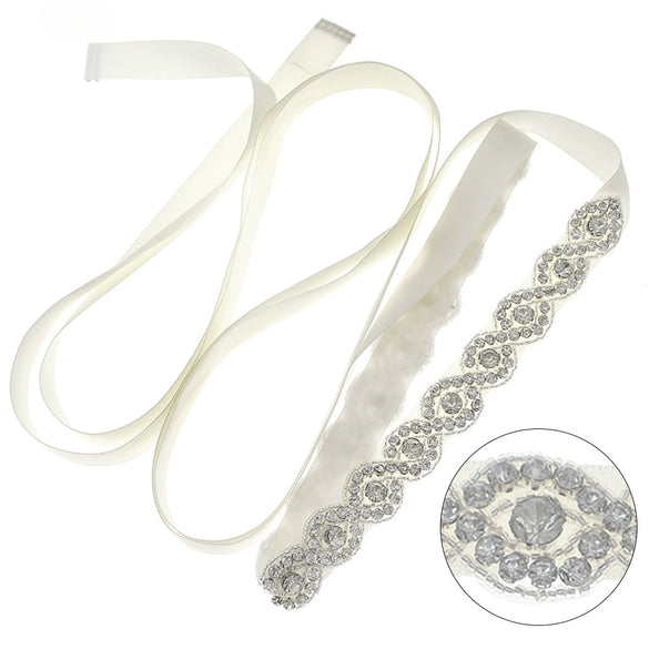 Rhinestone Floral Bridal Waist Belt Handstitched Wedding Dress Sash With Woven Detailing And Elegant Princess Style