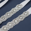 Rhinestone Floral Bridal Waist Belt Handstitched Wedding Dress Sash With Woven Detailing And Elegant Princess Style
