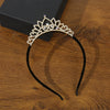 Rhinestone Hair Band Jewelry Elegant Bridal Crown Headwear Electroplated For Women