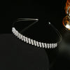 Rhinestone Headband For Women Electroplated Design Princess Pearl Crown Style