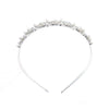 Rhinestone Headband For Women Electroplated Design Princess Pearl Crown Style