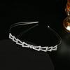 Rhinestone Headband For Women Electroplated Design Princess Pearl Crown Style