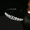 Rhinestone Headband For Women Electroplated Design Princess Pearl Crown Style